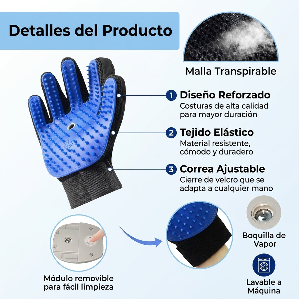 Guante De Cepillo Relajante 3 en 1 con Vaporizador