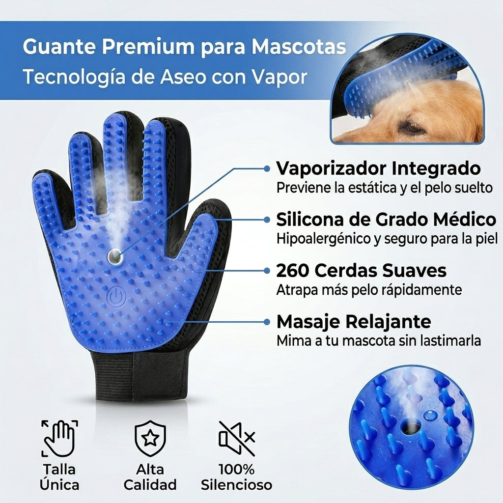 Guante De Cepillo Relajante 3 en 1 con Vaporizador