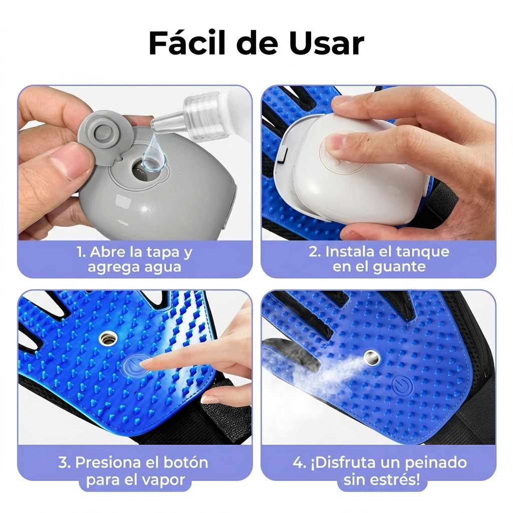 Guante De Cepillo Relajante 3 en 1 con Vaporizador